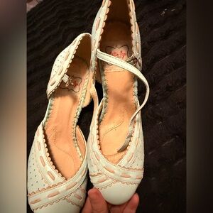 Women's Cream and Pink Shoes